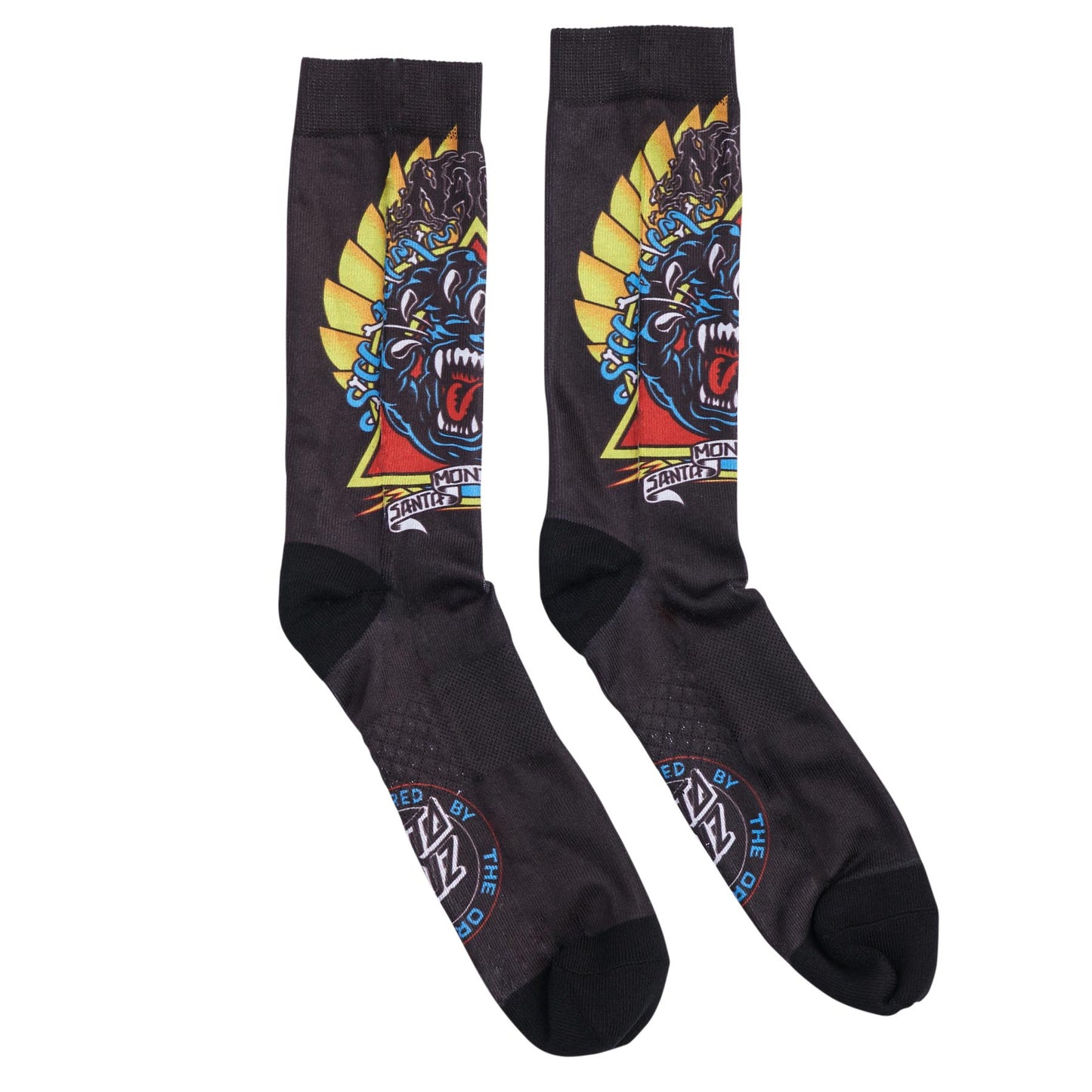 Natas Screaming Panther Dress Socks (Black)