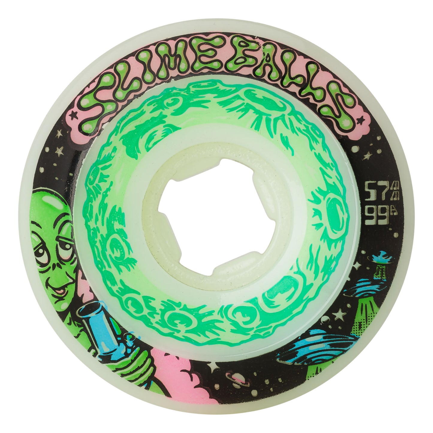 Saucers 99a White Wheels (57mm)