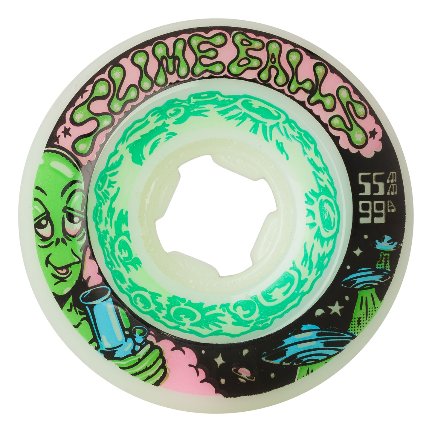 Saucers 99a White Wheels (55mm)