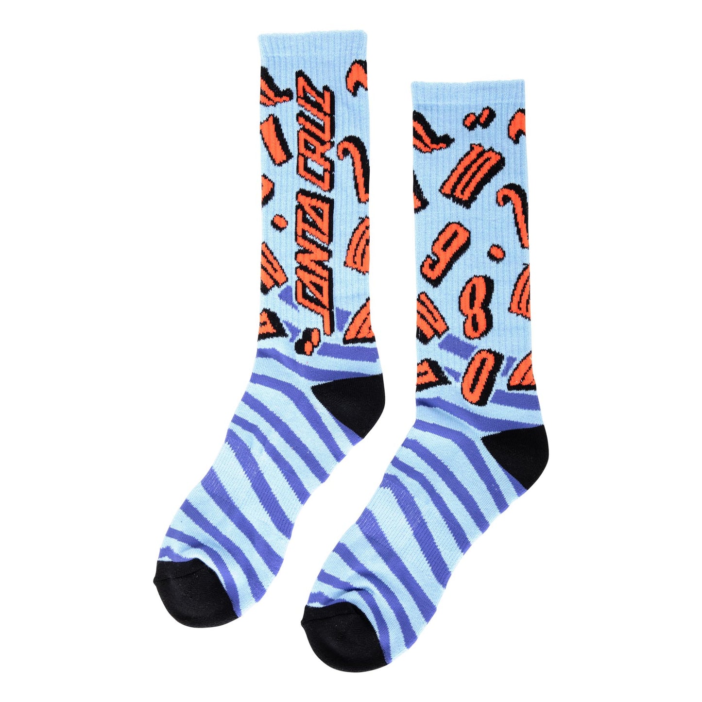 Grabke All Around Mid Crew Socks (Blue/Red)