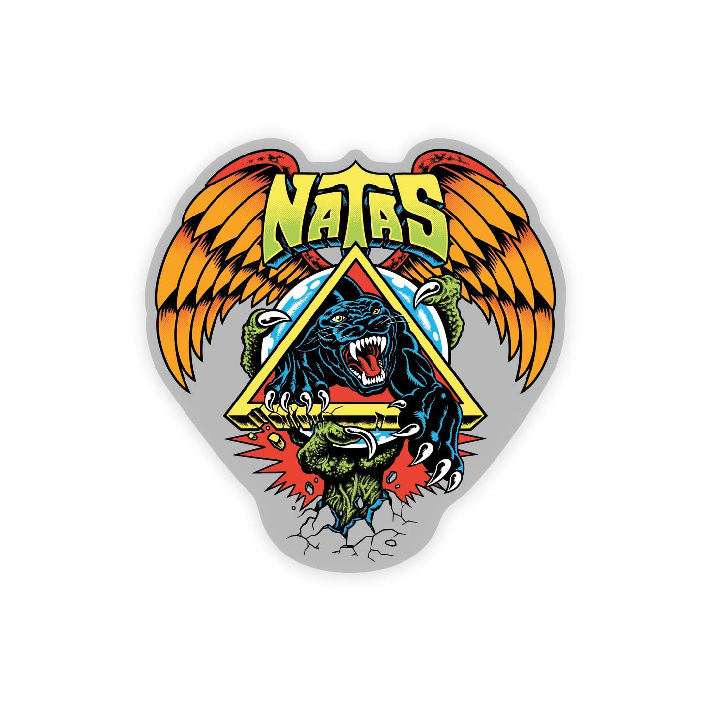 Natas SC Panther Clear Mylar Sticker (4.5" x 4.25")