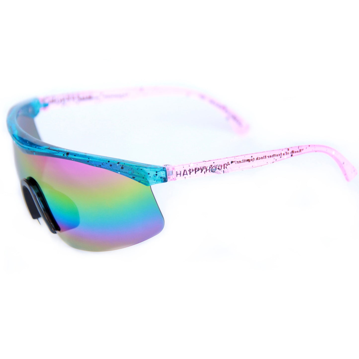 Fire Birds Polarized Sunglasses (Blue/Pink Splatter)