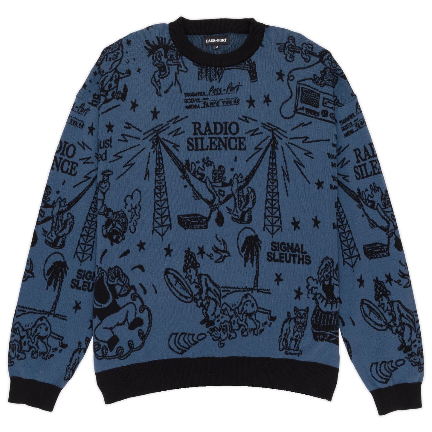 Eyeball Knit Sweater (Harbour Blue/Black)