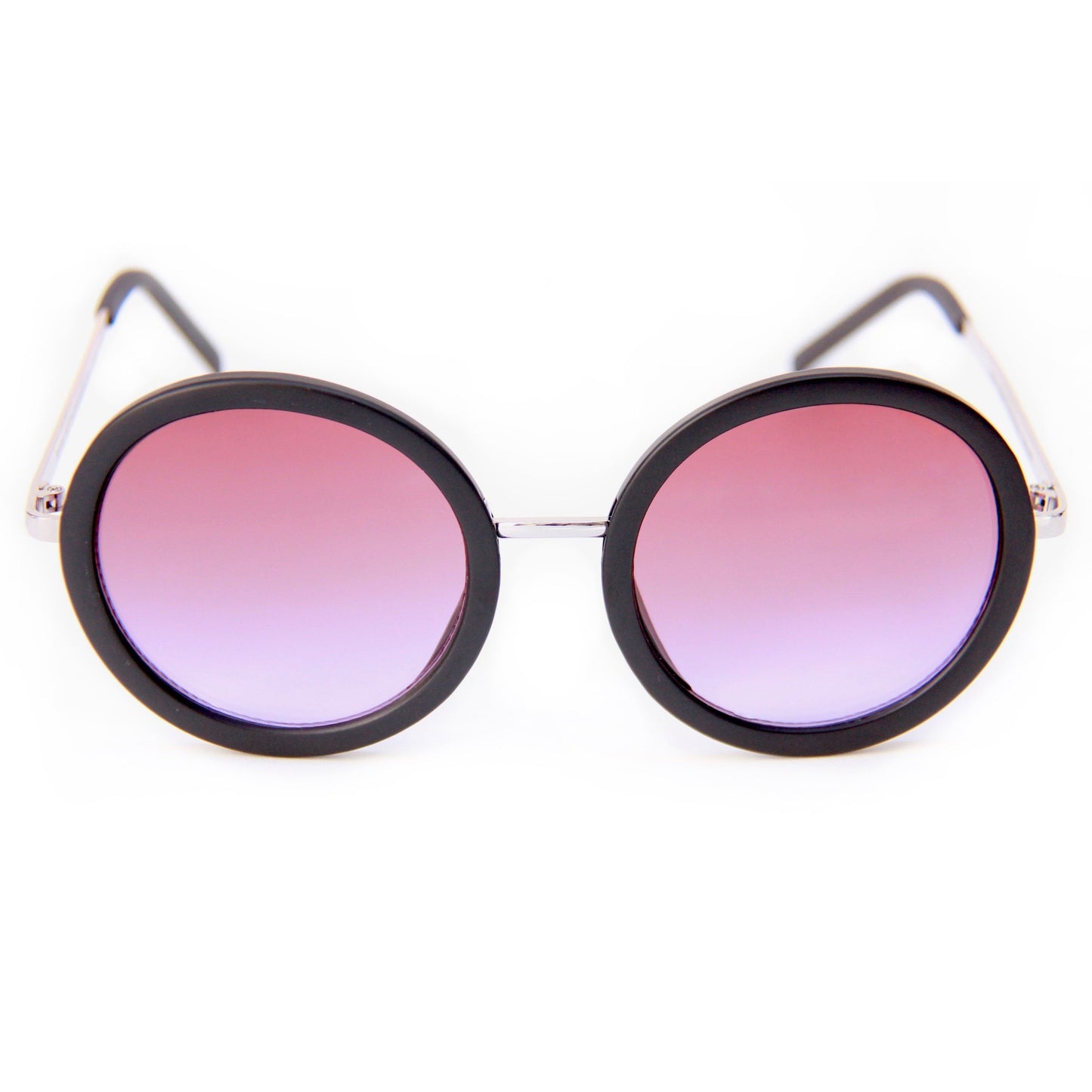 Square Sunglasses (Matte Black/Purple Lens)