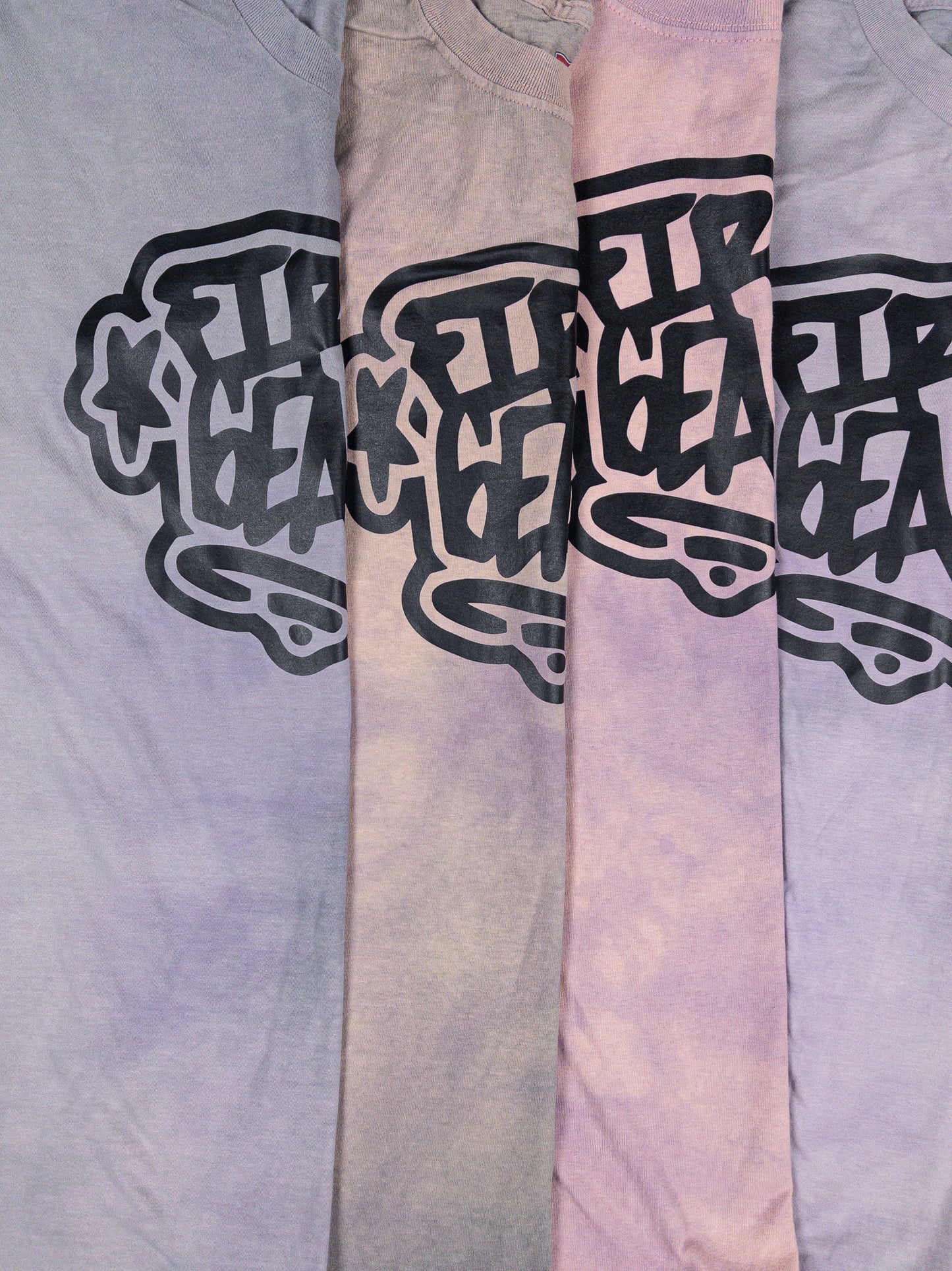 Stars Hand-Dyed Tee (Dusty Pink/Purple)