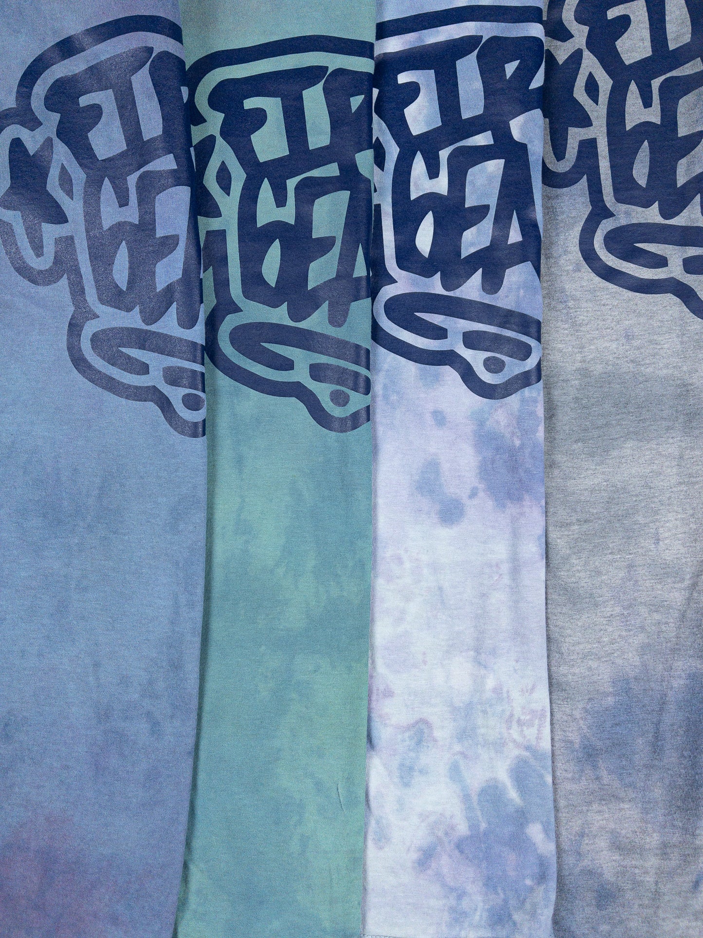 Stars Hand-Dyed Tee (Blue/Teal/Turquoise)
