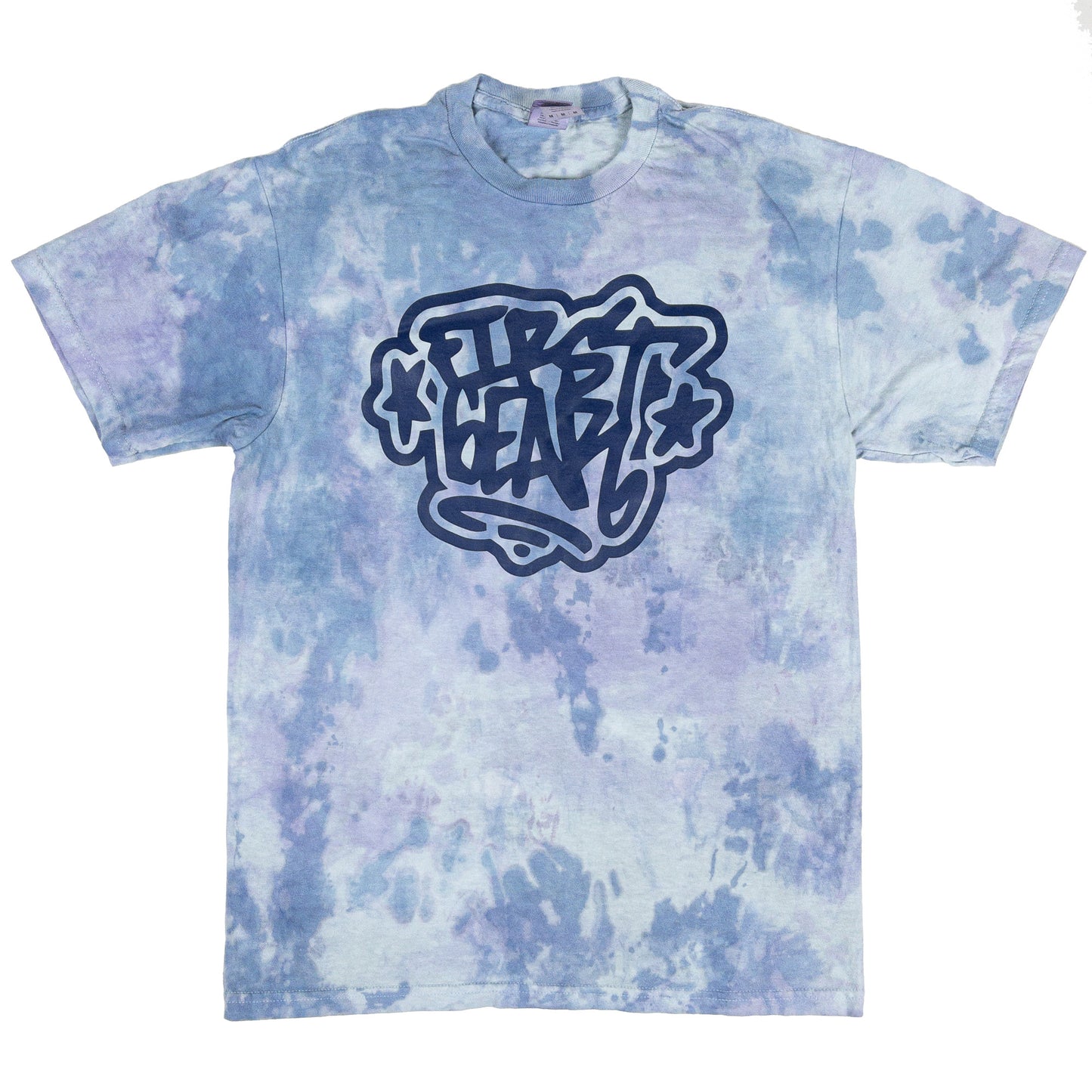 Stars Hand-Dyed Tee (Blue/Teal/Turquoise)