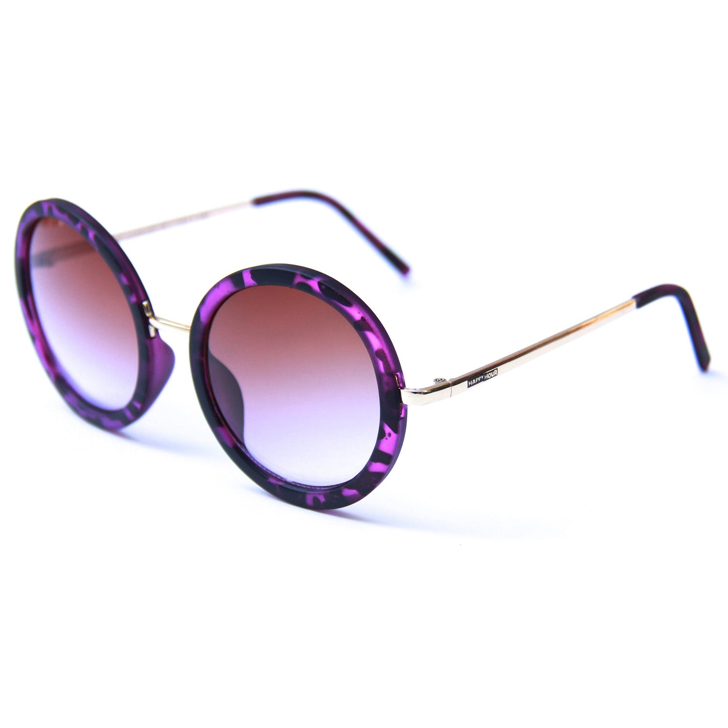 Square Sunglasses (Purple Tortoise)