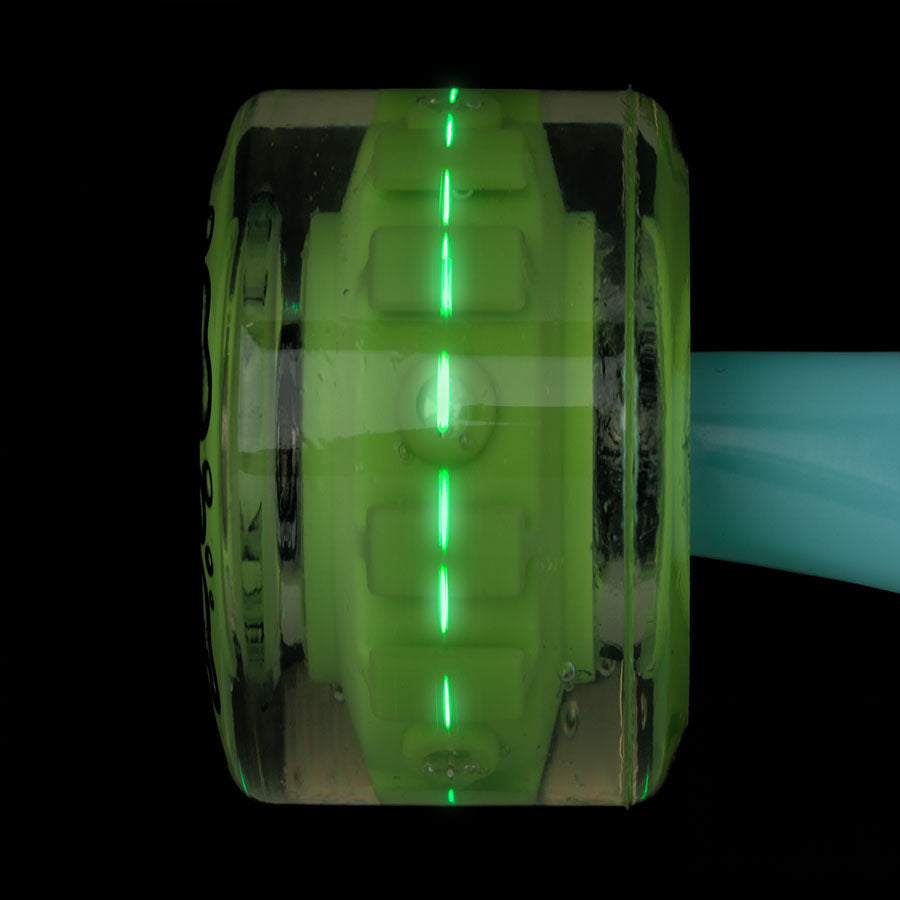 Light Ups 78a Wheels w/GREEN LED and bearings (60mm)