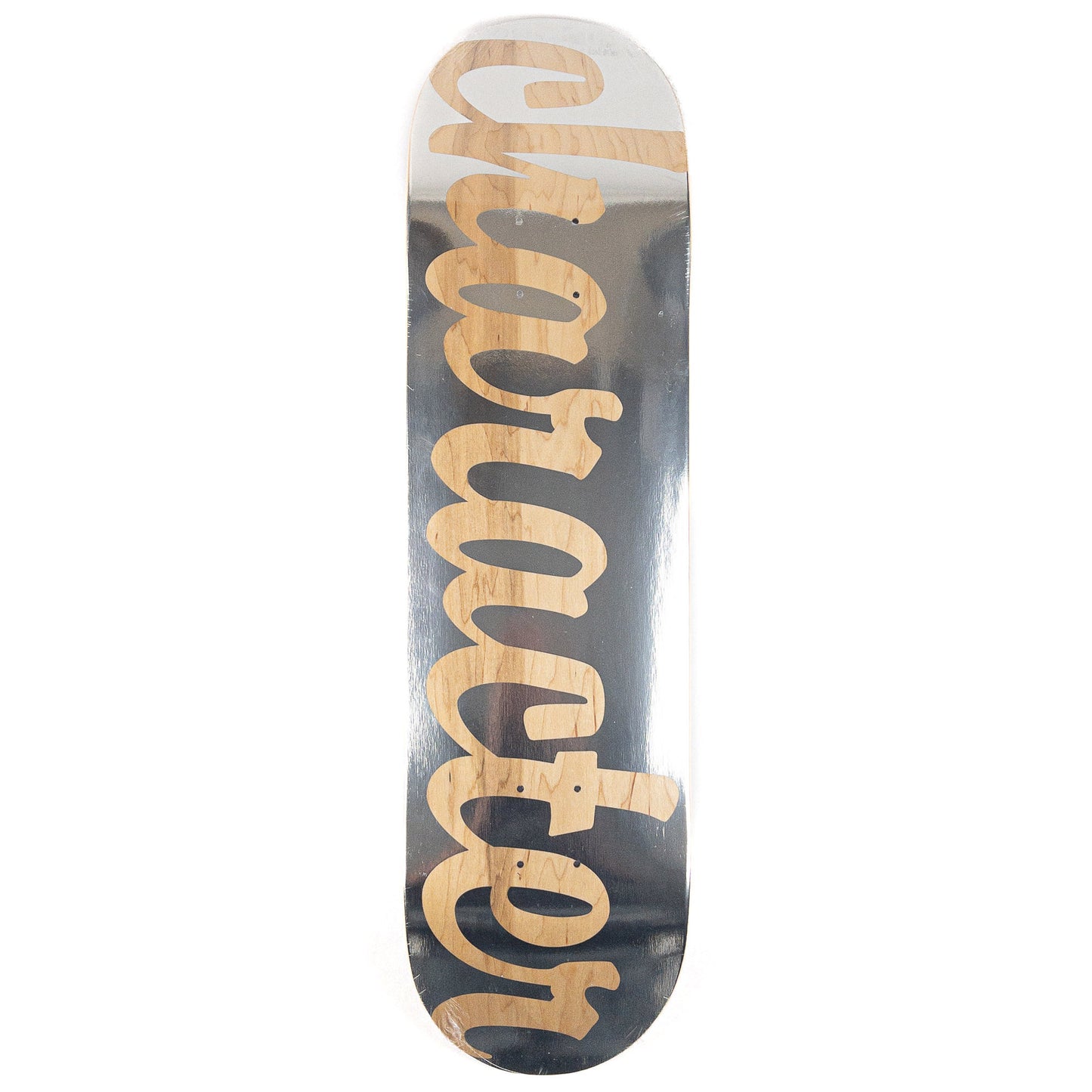 Metallic Silver Foil Script Deck (8.0)