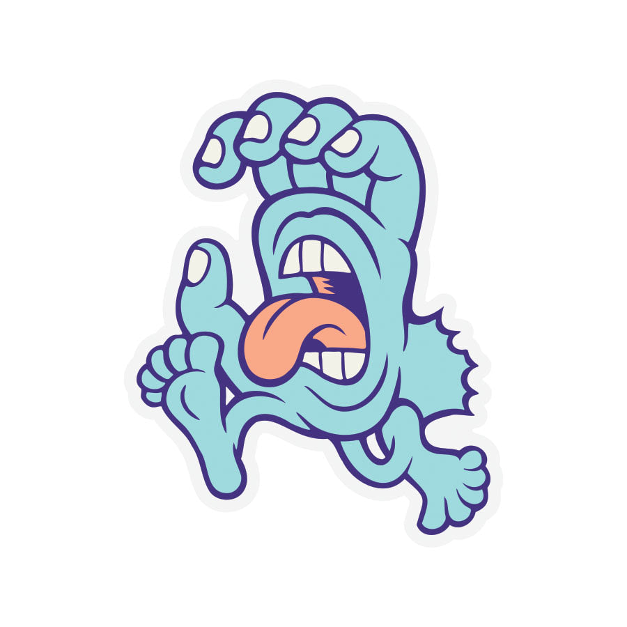 Beach Bum Hand Clear Mylar Sticker