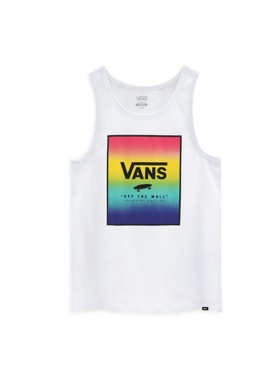 Print Box Tank Top (White/Spectrum)