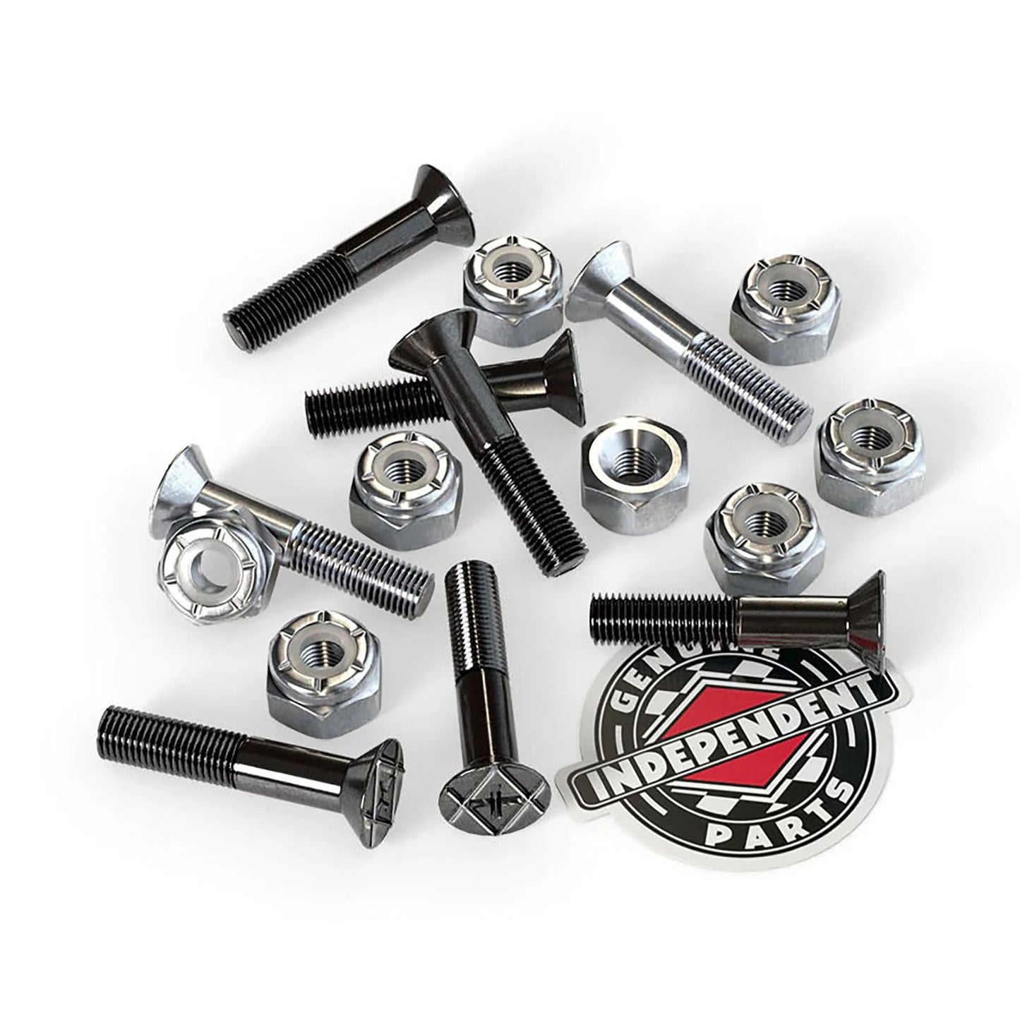 Genuine Parts Phillips Hardware - 1 in (Black/Silver)