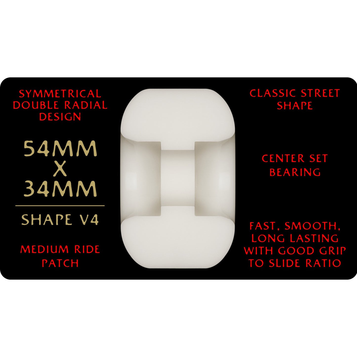 Dragon Formula 93a V4 Wide Red Wheels (54mm x 34mm)