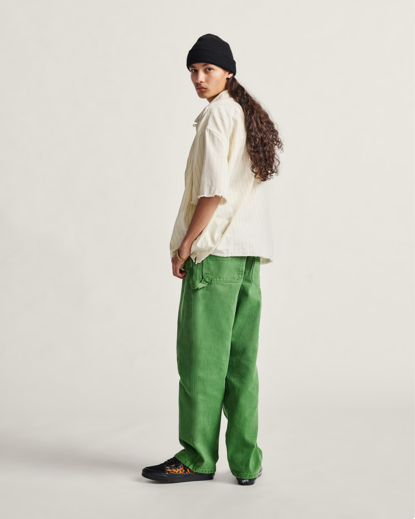 Drill Chore Carpenter Loose Denim Pant (Fairway)