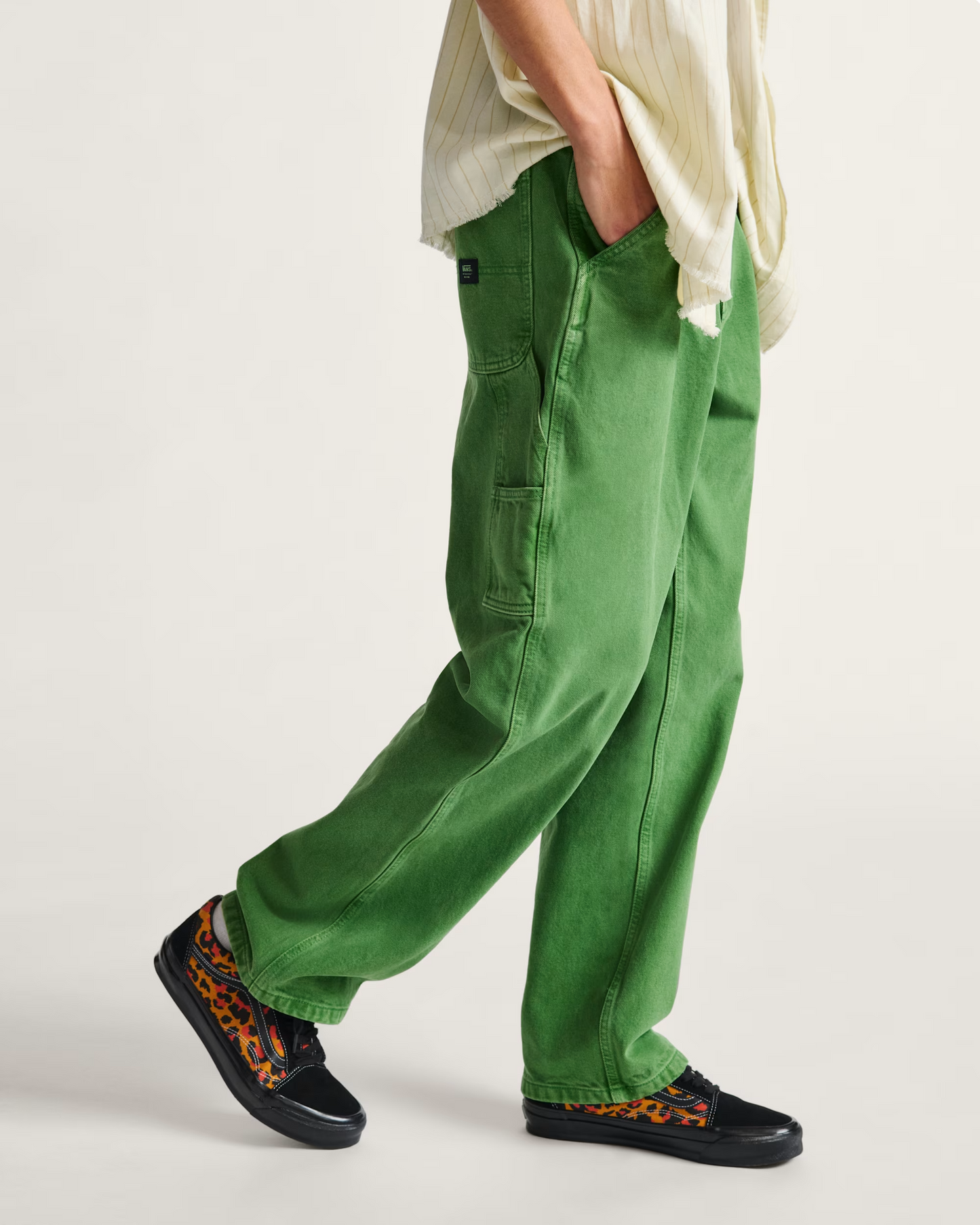 Drill Chore Carpenter Loose Denim Pant (Fairway)