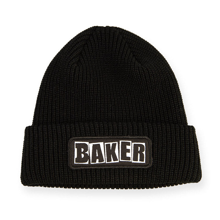 Brand Logo Patch Beanie (Black)