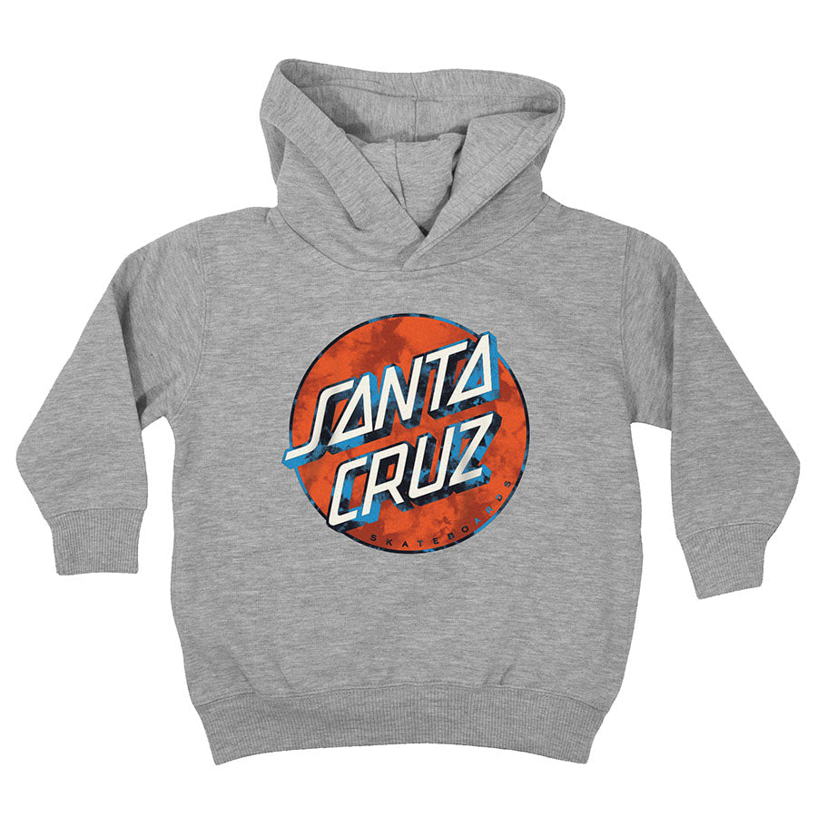 SANTA CRUZ WASH DOT YOUTH MIDWEIGHT PULLOVER HOODIE (HEATHER GREY)