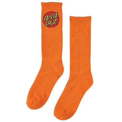 SANTA CRUZ CREW SOCKS - SAFETY ORANGE (2-PACK)