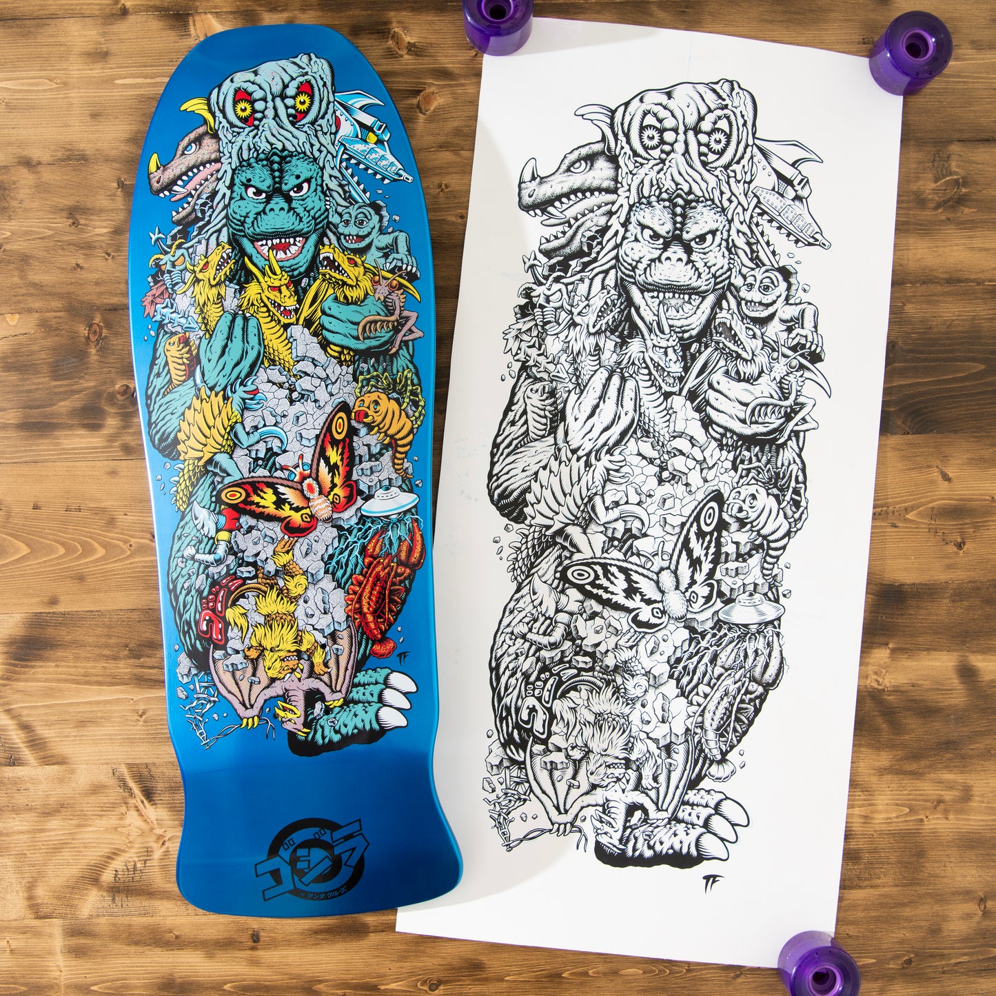 Godzilla Kaiju Roskopp Deck (10.125 x 30.2)