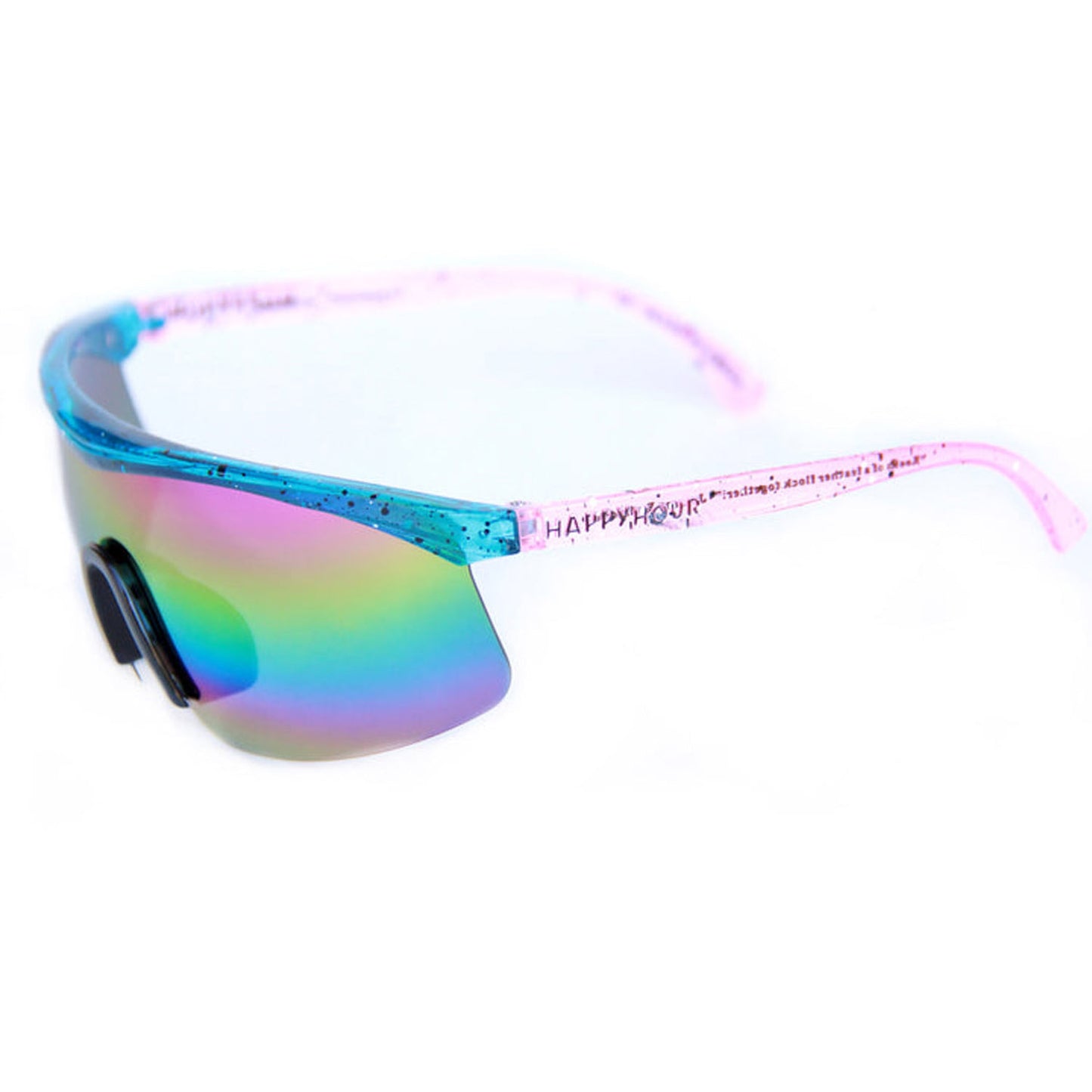 Fire Birds Polarized Sunglasses (Blue/Pink Splatter)