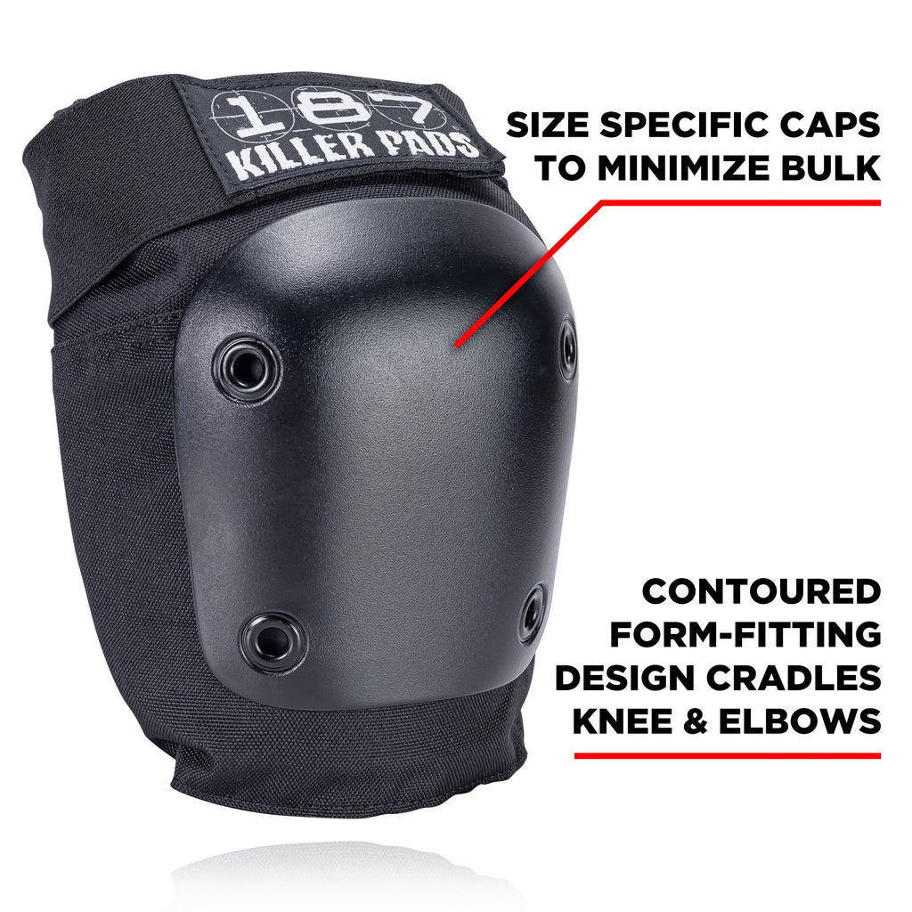 187 Killer Pads Combo Knee & Elbow Pad Set (Black)