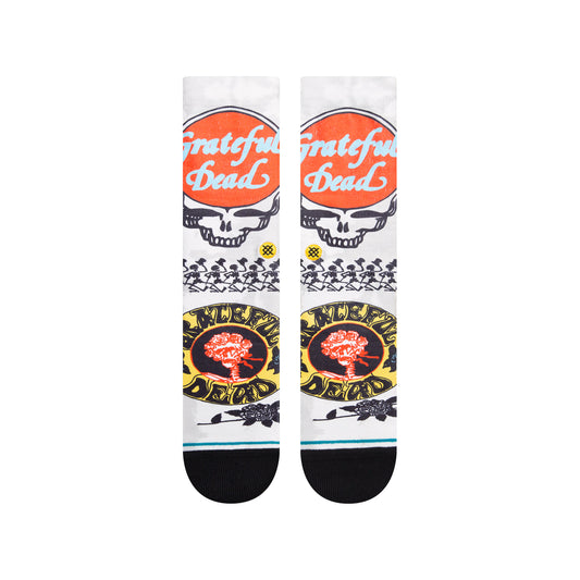 STANCE x GRATEFUL DEAD POLY BLEND CREW SOCKS (VINTAGE WHITE)