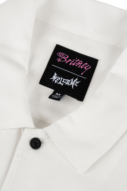 Welcome X Britney Spears Rayon Photo Work Shirt (White)