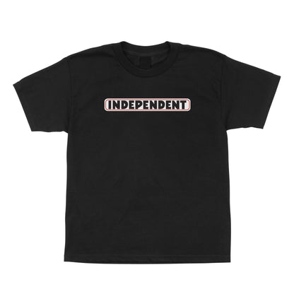 Bar Logo S/S Midweight Youth T-Shirt (Black)