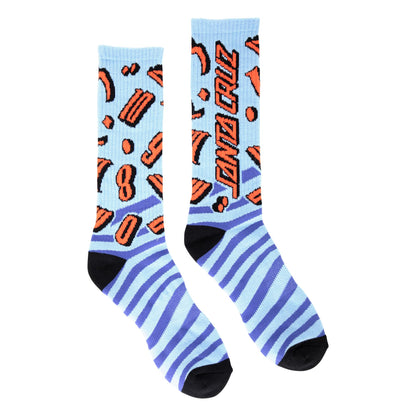 Grabke All Around Mid Crew Socks (Blue/Red)