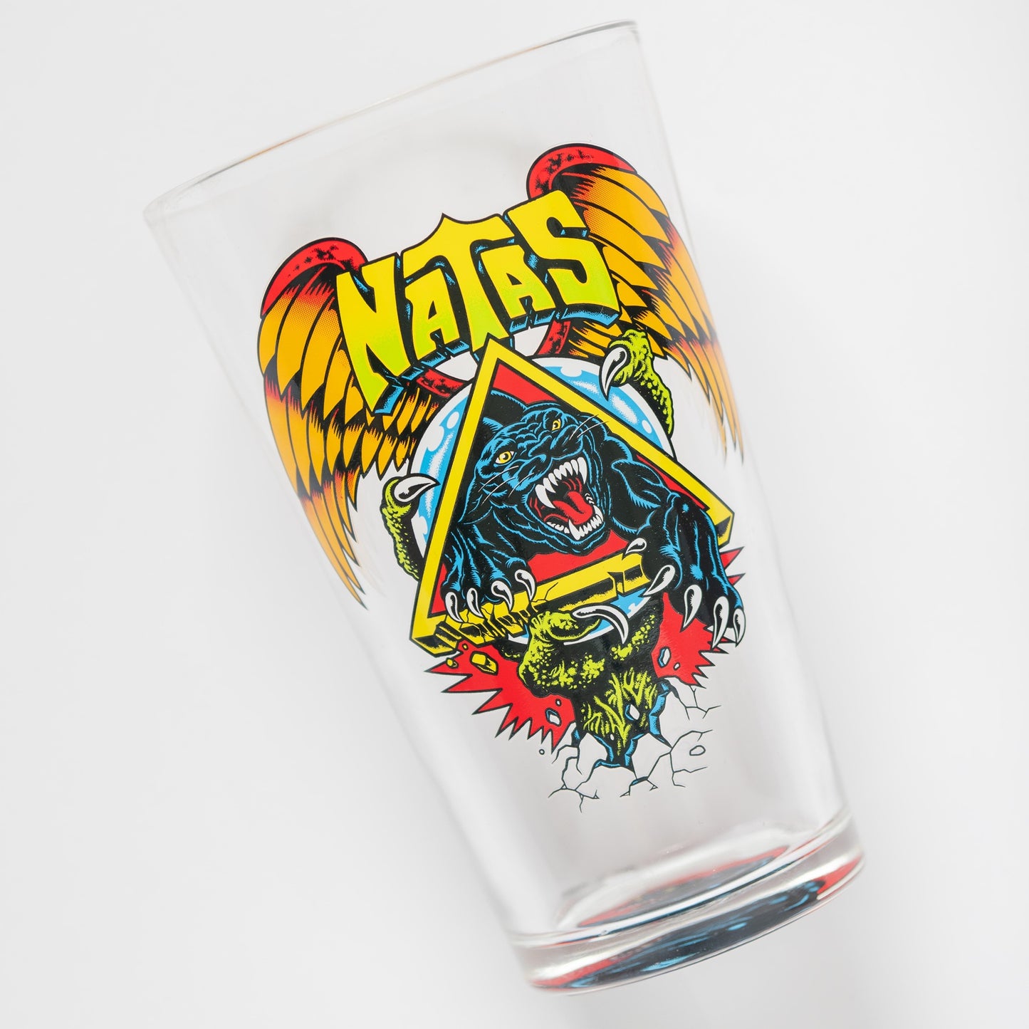 Natas SC Panther 16 oz Pint Glass (Black/Green)