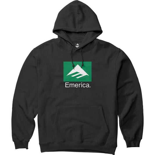 EMERICA CLASSIC COMBO PULLOVER HOODIE (BLACK)