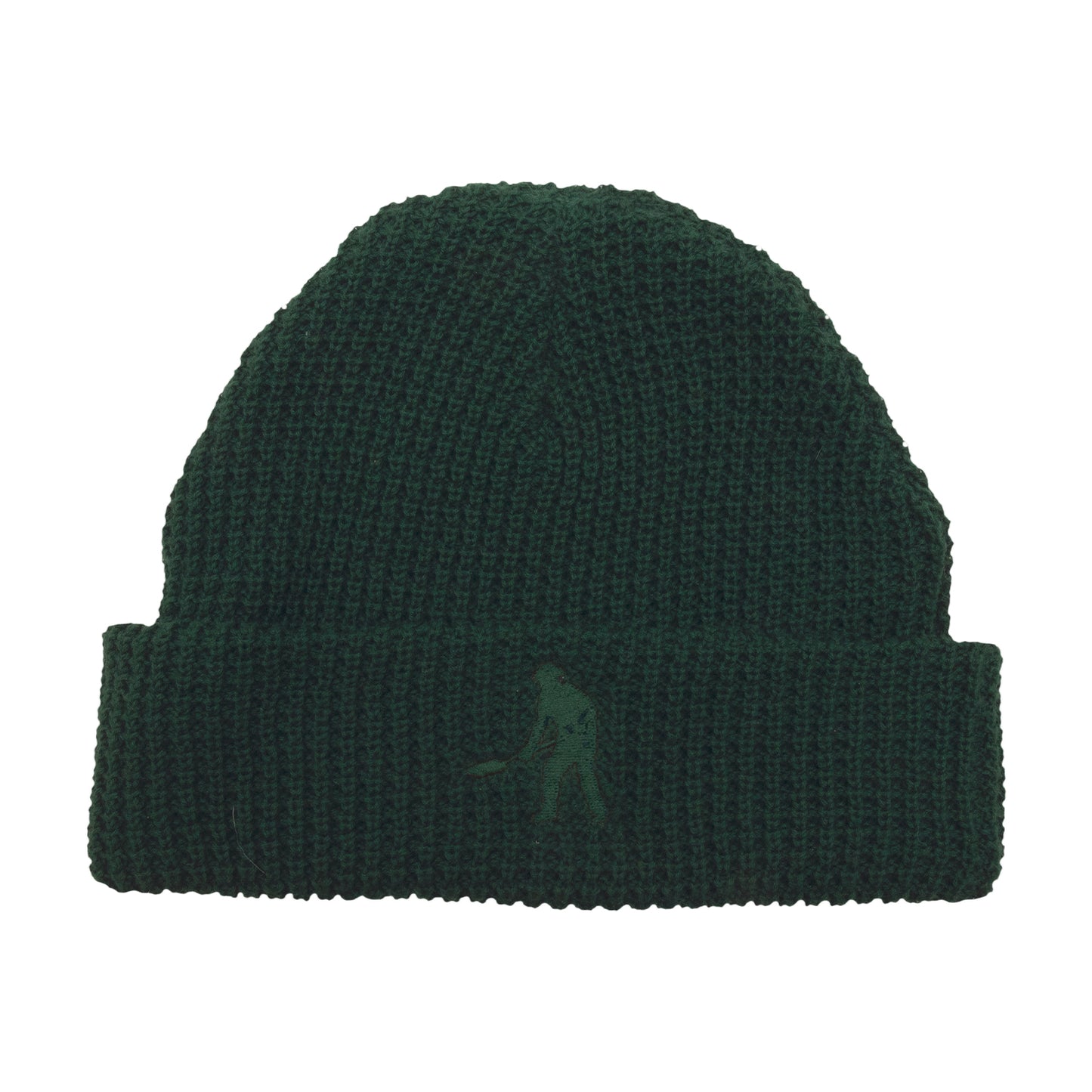 Pass~Port Organic Cotton Waffle Knit Beanie (Dark Green)