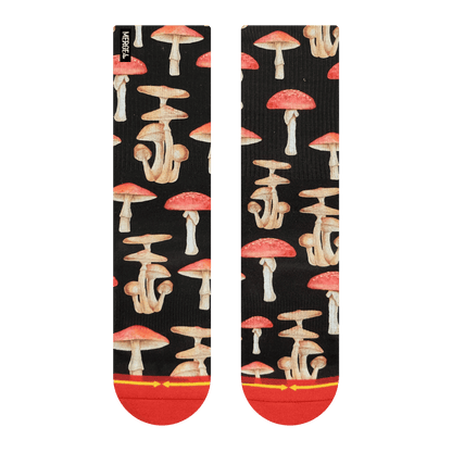 MERGE4 MUSHROOMS CREW SOCKS WITH ART BY HANNA MINCK