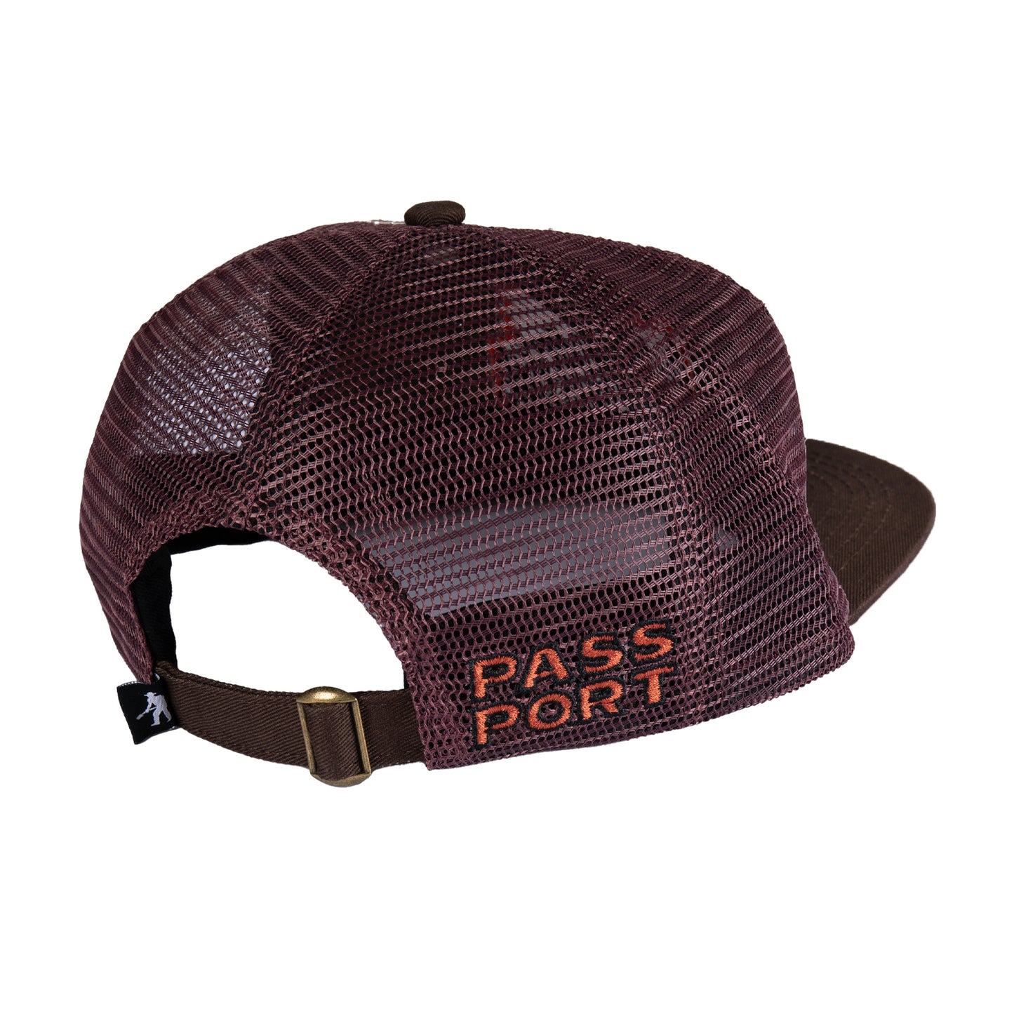 Pass~Port Brush Fire Workers Trucker Cap (Chocolate/Off White)