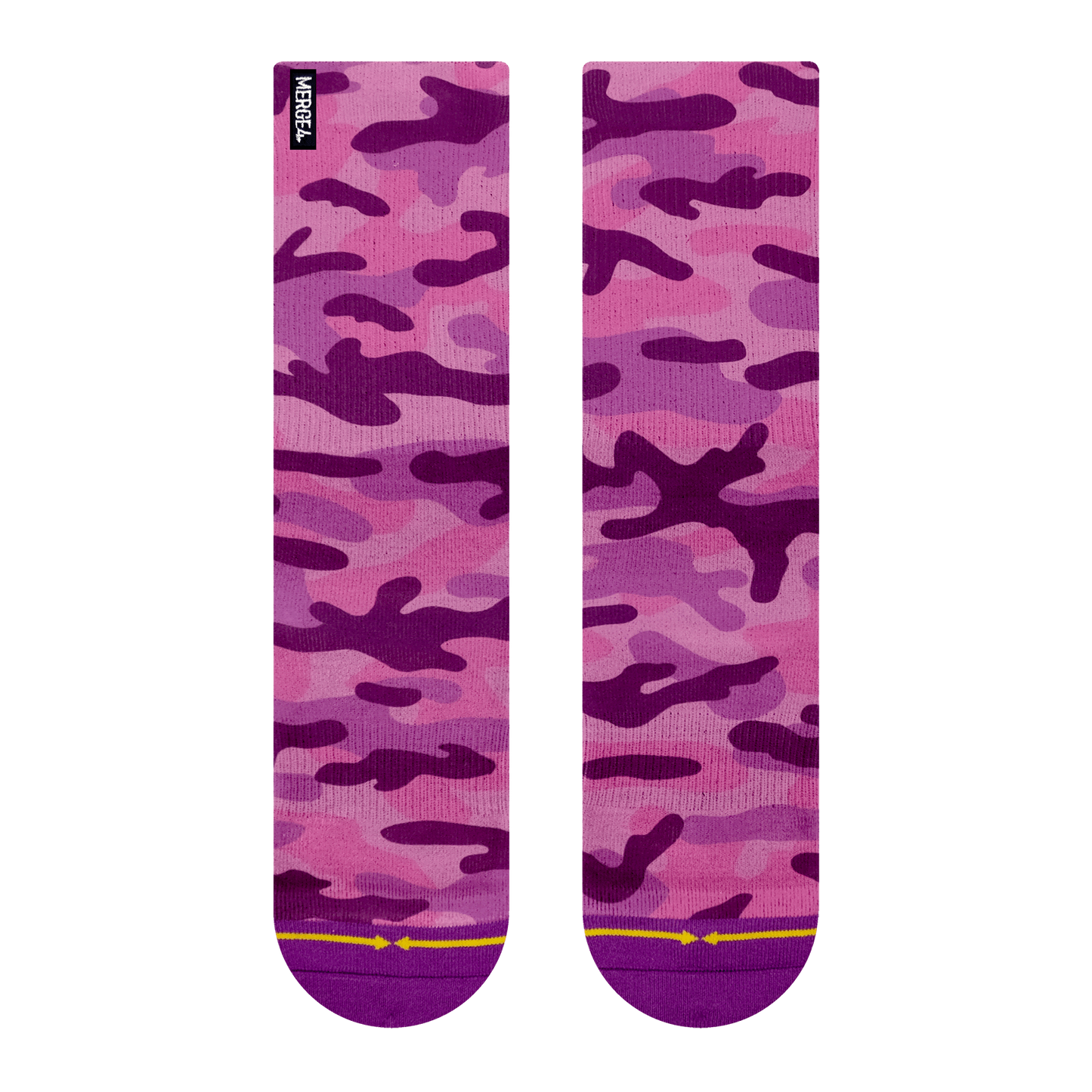 MERGE4 PINK CAMO CREW SOCKS