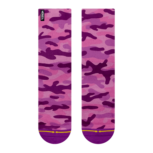 MERGE4 PINK CAMO CREW SOCKS