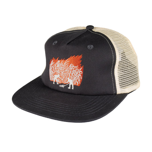 Brush Fire Workers Trucker Cap (Tar/Off White)