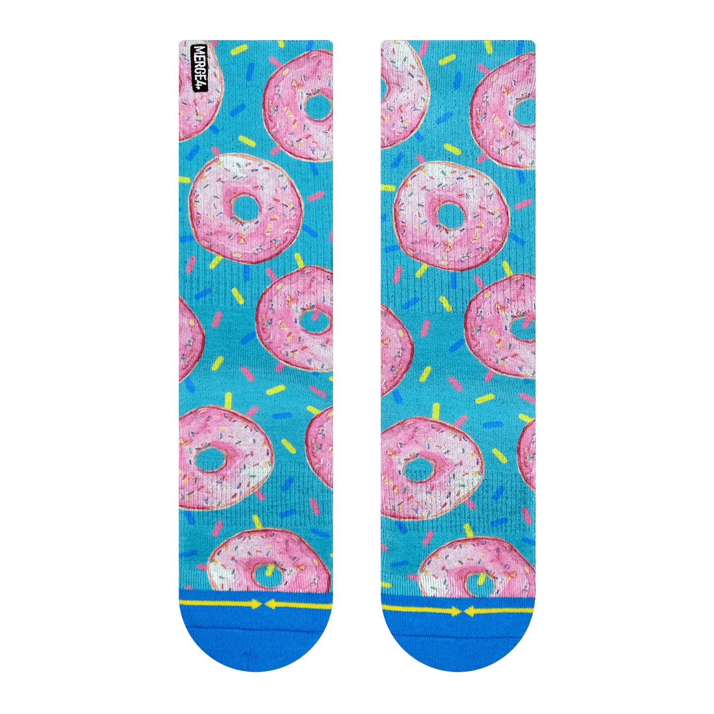 MERGE4 DONUT PASTRY CREW SOCKS WITH ART BY HANNA MINCK