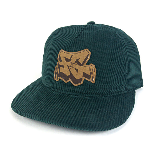 First Gear x KERO Corduroy Strapback Hat (Emerald)