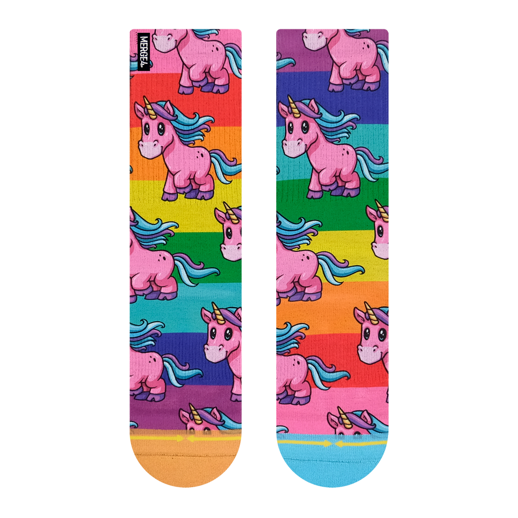 MERGE4 PRIDE UNICORN CREW SOCKS