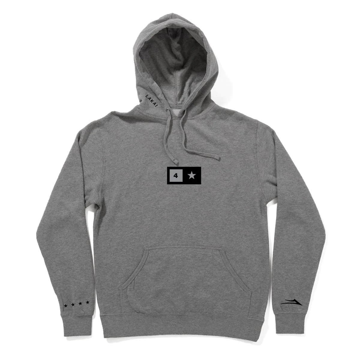 Lakai X Fourstar Bar Logo Pullover Hoodie (Heather Grey) *M*