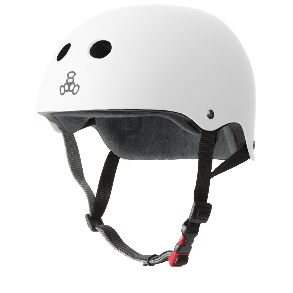 Triple 8 Certified Sweatsaver Helmet (Matte White)