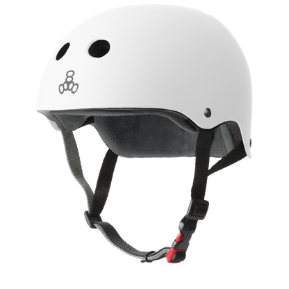 Triple 8 Certified Sweatsaver Helmet (Matte White)