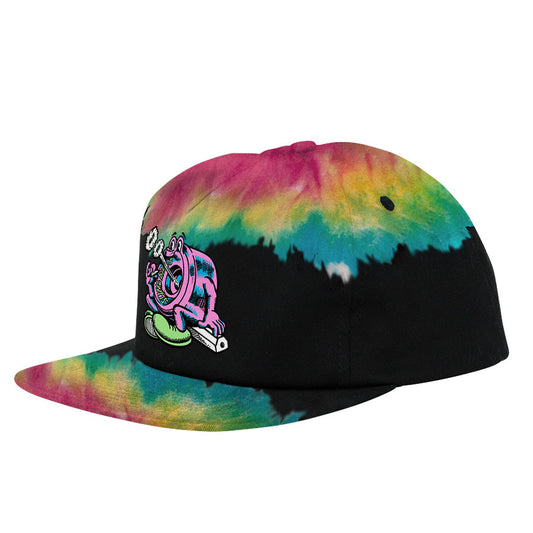 SLIME BALLS PUFF BALLS SNAPBACK HAT (DARK RAINBOW)