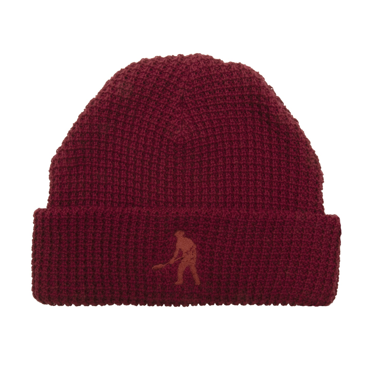 Pass~Port Organic Cotton Waffle Knit Beanie (Maroon)