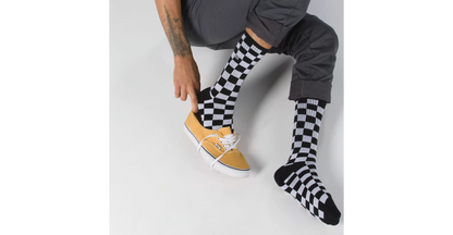 VANS CHECKERBOARD SOCKS - BLACK/WHITE