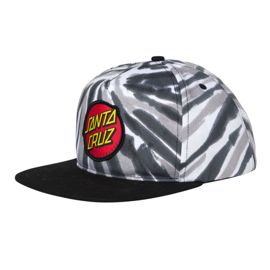 SANTA CRUZ CLASSIC SNAPBACK HAT (TWIST BLACK/BLACK)