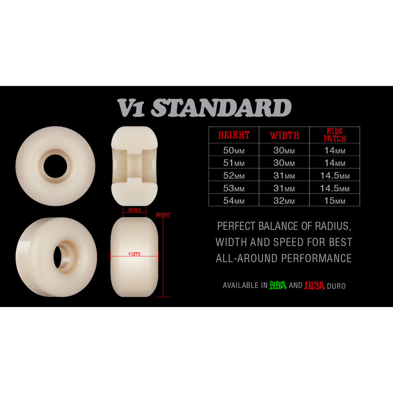Bones STF 103a Joslin Freedom Forever V1 Standard Wheels (54mm)