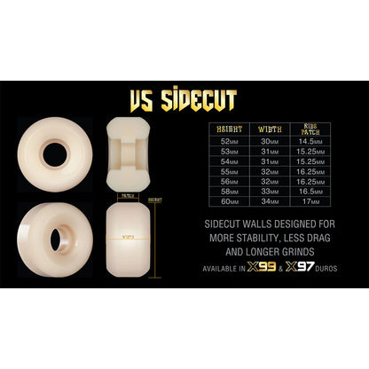 X-Formula 99a Dark Waters V5 Sidecut Wheels (54mm)